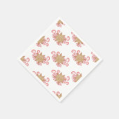 Schattigee peperkoek & pepermunt Snoep Kerst Servet (Hoek)