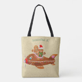 Schattigee peperkoek trein en vliegtuig Cartoon Tote Bag (Achterkant)