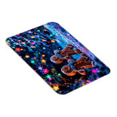 Schattigee peperkoek wintersterrenlicht kunst magneet (Rechterzijde)