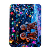 Schattigee peperkoek wintersterrenlicht kunst magneet (Verticaal)