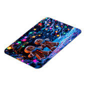 Schattigee peperkoek wintersterrenlicht kunst magneet (Linkerzijde)