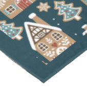 Schattigee peperkoekhuizen & koekjes Blue Christma Tafelkleed (Gekanteld)