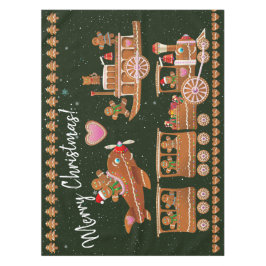 Schattigee peperkoekkoekjes vieren kerst tafelkleed