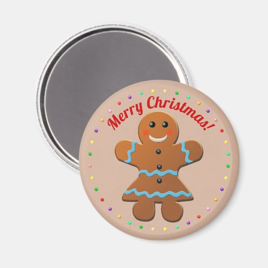 Schattigee peperkoekvrouw magneet (Voorkant / Achterkant)