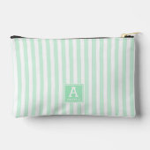 Schattigee pepermunt groene strepen monogram Initi Etui (Achterkant)