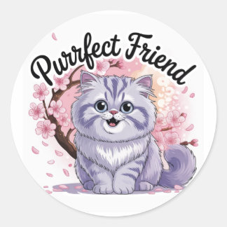 Schattigee perfecte vriend ronde sticker