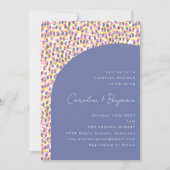 Schattigee Periwinkle Paarse Abstracte Dot Couples Kaart (Voorkant)