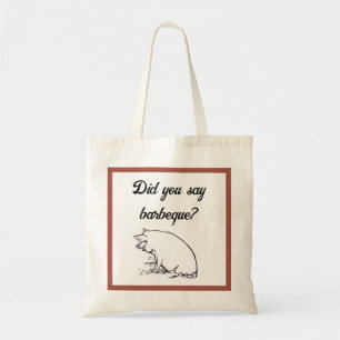 Schattigee Perky Pig Cartoon, Boerderij Dier Ink S Tote Bag