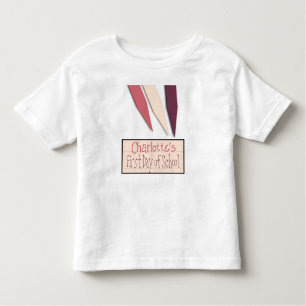 Schattigee personaliseerbare eerste schooldag kinder shirts