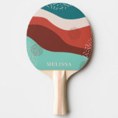 Schattigee persoonlijke retro tafeltennisbatje (Voorkant)