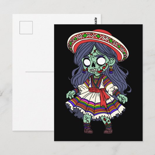 Schattigee Peruaanse zombie Briefkaart (Voorkant / Achterkant)