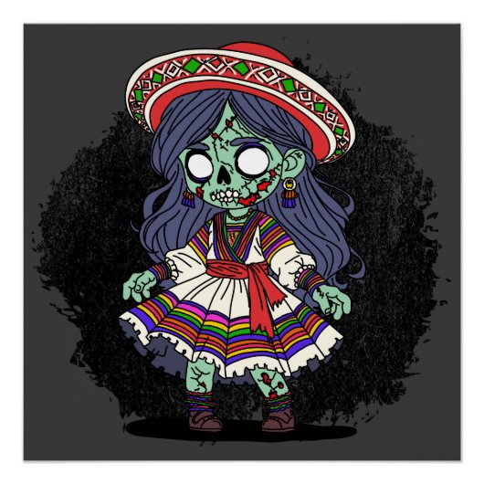 Schattigee Peruaanse zombie Perfect Poster (Voorkant)