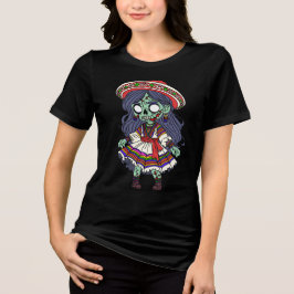 Schattigee Peruaanse zombie Tri-Blend Shirt