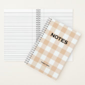 Schattigee perzik buffel Controleer monogram naam Notitieboek (Binnen)