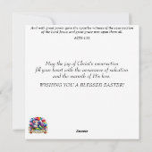 Schattigee perzik roze Waterverf konijnenbloemen p Feestdagenkaart (Achterkant)