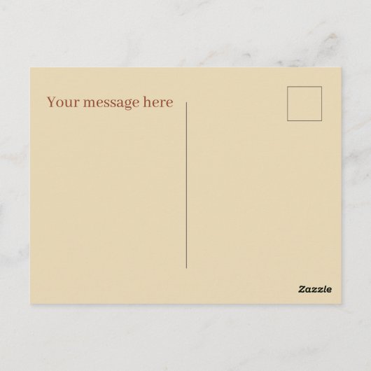 Schattigee perziken Bericht toevoegen Briefkaart (Achterkant)