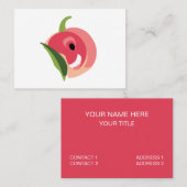 Schattigee perzikvruchten visitekaartje (Voorkant / Achterkant)