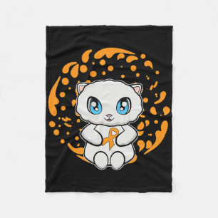 Schattigee Perzische kat anime kitten leukemie bew Fleece Deken
