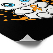 Schattigee Perzische kat anime kitten leukemie bew Poster (Hoek)