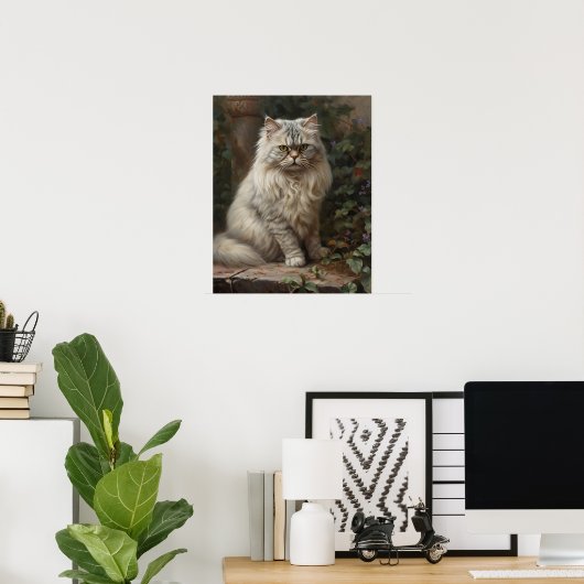 Schattigee Perzische kat Art Print Poster (Thuiskantoor)