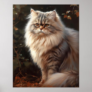 Schattigee Perzische kat Art Print Poster