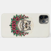 Schattigee Perzische kat, bloemig Perzisch Kat Case-Mate iPhone Case (Achterkant (horizontaal))