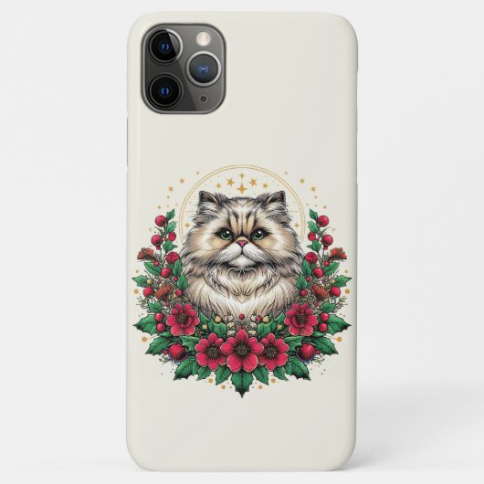 Schattigee Perzische kat, bloemig Perzisch Kat Case-Mate iPhone Case (Achterkant)