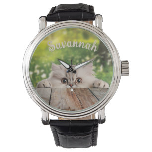 Schattigee Perzische Peeking Cat Horloge