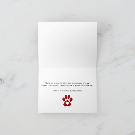 Schattigee Pet Adoption Dank u kaarten (Binnen)