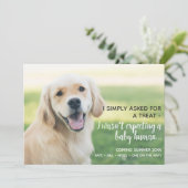 Schattigee Pet Baby Human Zwangerschapsaankondigin Aankondiging (Staand voorkant)