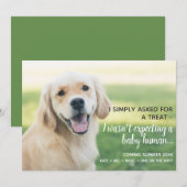 Schattigee Pet Baby Human Zwangerschapsaankondigin Aankondiging (Voorkant / Achterkant)