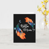 Schattigee Pet Betta Fish Lover Betta Mom Kaart (Gele Bloem)
