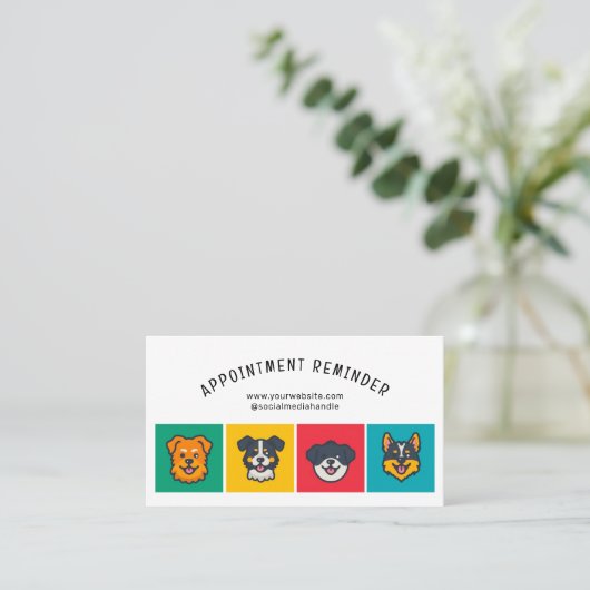 Schattigee Pet Care Services Volgende Afspraak Gro Visitekaartje (Staand voorkant)