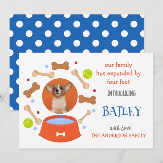 Schattigee Pet Dog Adoption Foto Aankondiging (Voorkant / Achterkant)