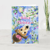 Schattigee Pet Dog Christmas Kaart (Voorkant)