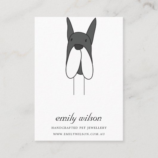 SCHATTIGEE PET DOG FACE LABEL PIN CHARM DISPLAY SJ (Voorkant)