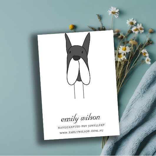 SCHATTIGEE PET DOG FACE LABEL PIN CHARM DISPLAY SJ