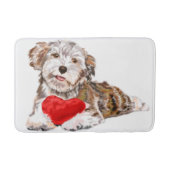 Schattigee Pet Dog met Heart Gift Bath Mat (Voorkant)