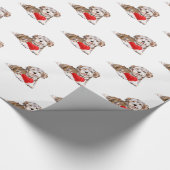 Schattigee Pet Dog met Heart Gift Wrapping Paper Cadeaupapier (Hoek)