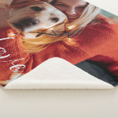 Schattigee Pet Dog Photo Custom Script Keepsake Sherpa Deken (3/4)