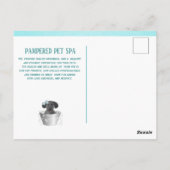 Schattigee Pet Groomer Budget Marketing Briefkaart (Achterkant)