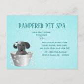 Schattigee Pet Groomer Budget Marketing Briefkaart (Voorkant)