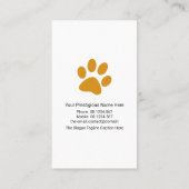 Schattigee Pet Holding Sitter Placard Visitekaartje (Achterkant)