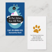 Schattigee Pet Holding Sitter Placard Visitekaartje (Voorkant / Achterkant)
