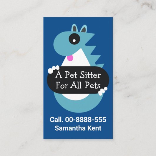 Schattigee Pet Holding Sitter Placard Visitekaartje (Voorkant)