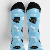 Schattigee Pet Hondenliefhebber Blauwe Foto Sokken (Top)