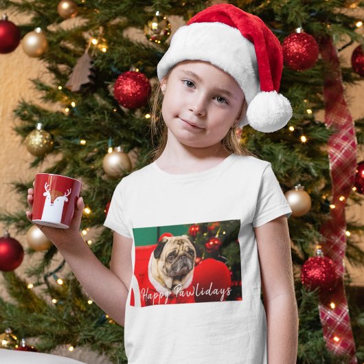 Schattigee Pet Hondenliefhebber Foto Kerst Happy P T-shirt