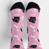 Schattigee Pet Hondenliefhebber Roze Foto Sokken (Top)