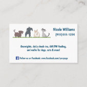 Schattigee PET-instelling Bedrijf Visitekaartje (Voorkant)