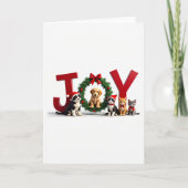 Schattigee Pet Joy Christmas Kaart Kitten Puppy Va (Voorkant)